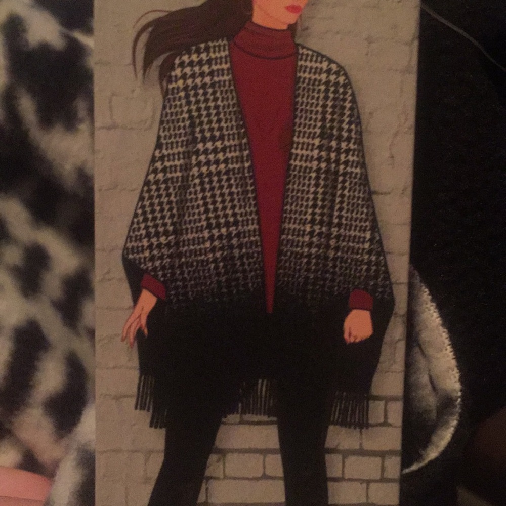 Reversible sweater poncho